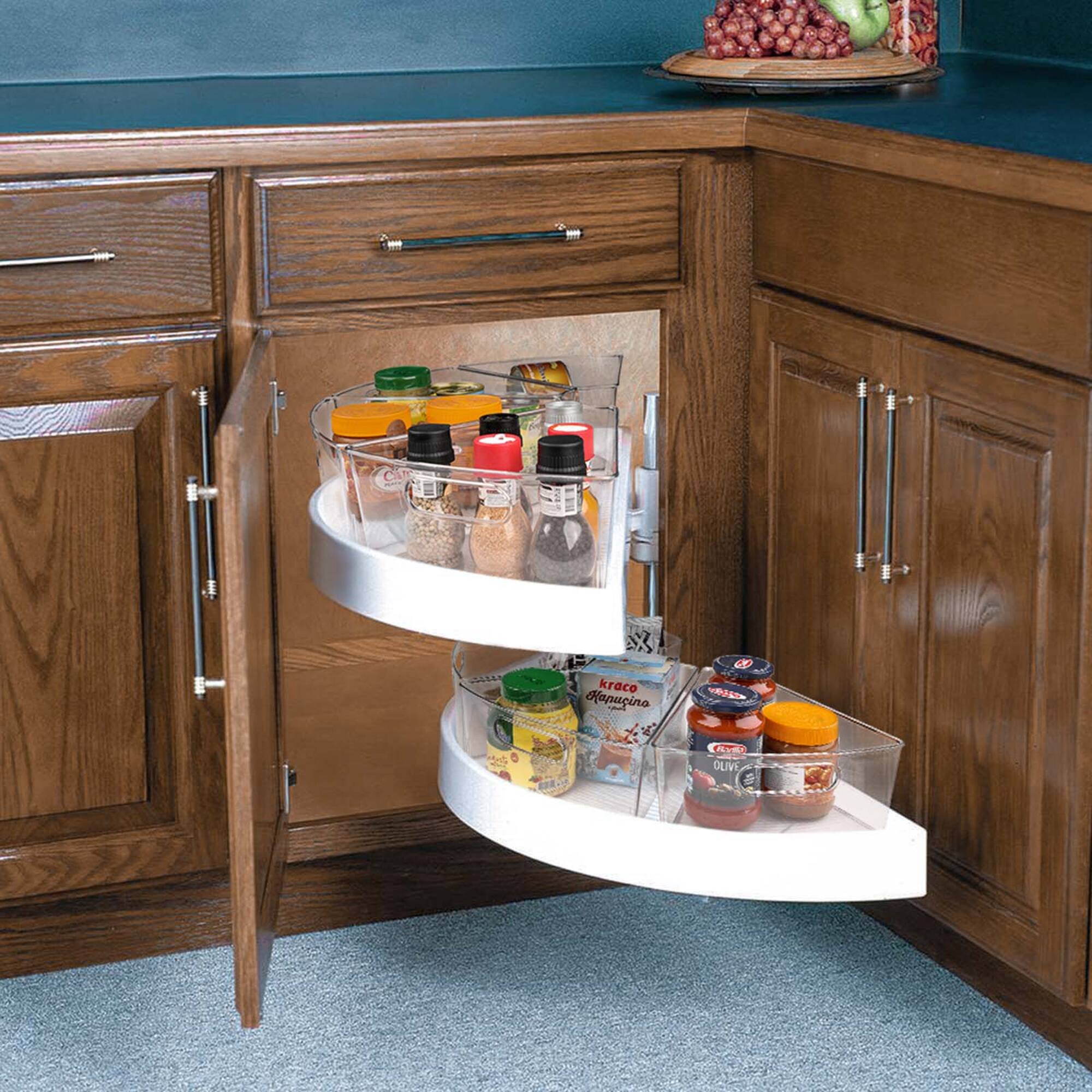 Sorbus Clear Wedge Storage Bins, 4ct.